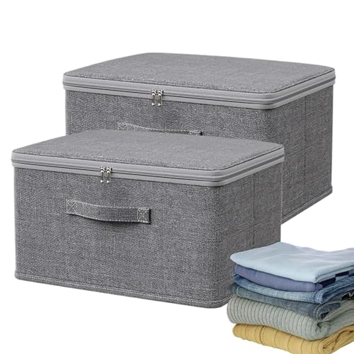 Aufbewahrungsboxen für Schränke – Aufbewahrungsbox aus Stoff 2 Stück | Aufbewahrungsbehälter für Schrank mit abgedecktem Regal – abschließbar | Aufbewahrungsbox für Kleidung groß Aufbewahrungsboxen für Schränke – Aufbewahrungsbox aus Stoff 2 Stück | Aufbewahrungsbehälter für Schrank mit abgedecktem Regal – abschließbar | Aufbewahrungsbox für Kleidung groß von Générique