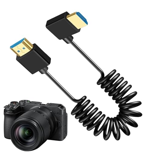 Aufgewickeltes Monitorkabel | Hochgeschwindigkeitskabel für Monitore, elastisches Kabel mit Feder für enge Räume im Freien oder Studio von Générique