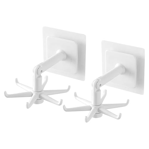 Aufhängehaken - 360° drehbarer Falthaken | Wand-Küchenhaken | 2x Küchenbügel 360 Grad drehbar | Utensilienhalter mit 6 Krallen | Utensilienhalter Wand für c Aufhängehaken - 360° drehbarer Falthaken | Wand-Küchenhaken | 2x Küchenbügel 360 Grad drehbar | Utensilienhalter mit 6 Krallen | Utensilienhalter Wand für c von Générique