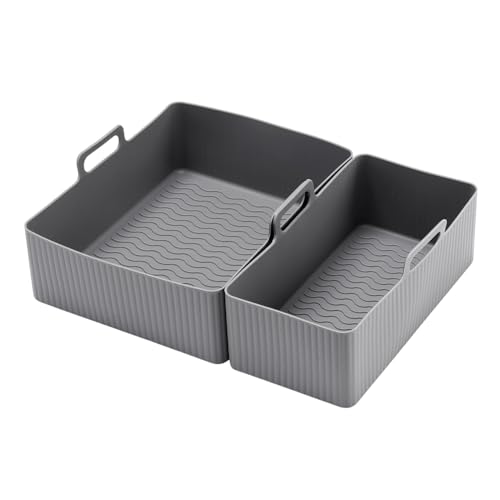 Auskleidung für Luftfritteuse – rechteckige Silikonauskleidung für Luftfritteuse | 2 x Zubehör für Luftfritteuse | Antihaftbeschichtete Luftfritteusenplatte | Zubehör für F Auskleidung für Luftfritteuse – rechteckige Silikonauskleidung für Luftfritteuse | 2 x Zubehör für Luftfritteuse | Antihaftbeschichtete Luftfritteusenplatte | Zubehör für F von Générique