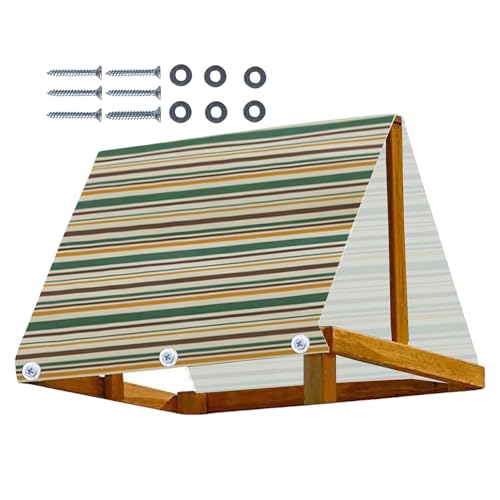 Außenschaukelabdeckung | Wetterfester Ersatz der Swing-Abdeckung | UV-Schutz-Terrassenschirm mit einfacher Anleitung und Schatten für das Dschungel-Gymnase von Générique