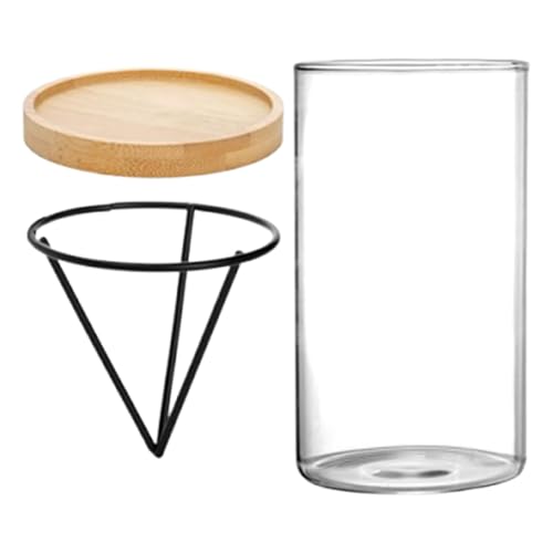 Avocado-Baum-Anzucht-Set – Topf aus Glas für einfache Keimung | Starter-Rack für Avocado-Baum | Avocado Tree Chulture Set 3-teilig Startervase aus Holz | Glas von Générique