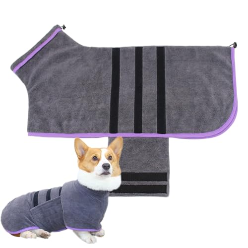 Bademantel zum Trocknen für Hunde, Bademantel für Haustiere, weich und bequem, aus Korallenwolle, super saugfähig und warm, mit Mikrofaser Bademantel zum Trocknen für Hunde, Bademantel für Haustiere, weich und bequem, aus Korallenwolle, super saugfähig und warm, mit Mikrofaser von Générique