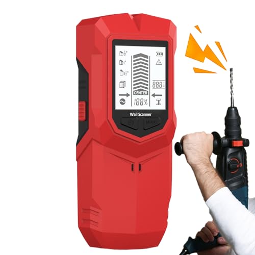 Balkendetektor zur Wandmontage | Studfinder aus Holz – LCD-Anzeige mit akustischem Alarm, Tiefenerkennung, für Renovierung von Dachböden, Fliesen und Kabelsuche von Générique