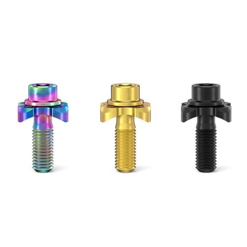 M5-Befestigungsschrauben for Rennrad-Umwerfer – Unterlegscheibe – Ultraleichter GR5-Abstandshalter aus Titanlegierung for verbesserte Leistung(Gold) von Generisch