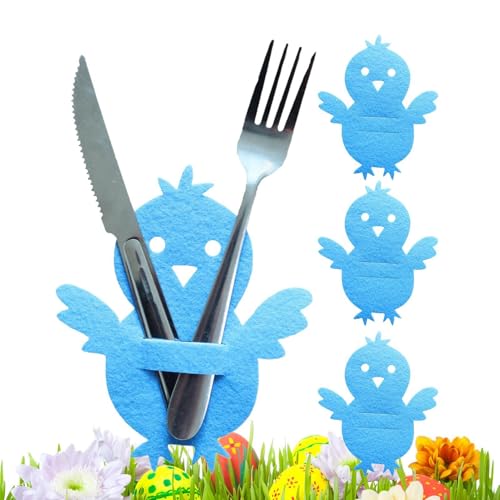 Besteckhalter für Hühner, Bestecktasche Ostern | Bestecktasche in Kükenform 4-teilig Besteckhalter | Messer Besteckhalter Besteckhalter Tasche Gabeln Geschirr Utensil Muffe für Party und Tisch à ma Besteckhalter für Hühner, Bestecktasche Ostern | Bestecktasche in Kükenform 4-teilig Besteckhalter | Messer Besteckhalter Besteckhalter Tasche Gabeln Geschirr Utensil Muffe für Party und Tisch à ma von Générique