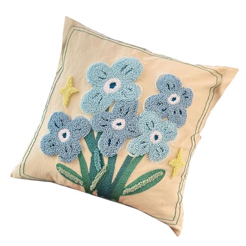 Bestickte Kissenbezüge, bestickt | Handstickerei-Set Kissenbezüge – Stickset für Anfänger, Sofakissenbezug, handgefertigter Blumen-Kissenbezug, P Bestickte Kissenbezüge, bestickt | Handstickerei-Set Kissenbezüge – Stickset für Anfänger, Sofakissenbezug, handgefertigter Blumen-Kissenbezug, P von Générique