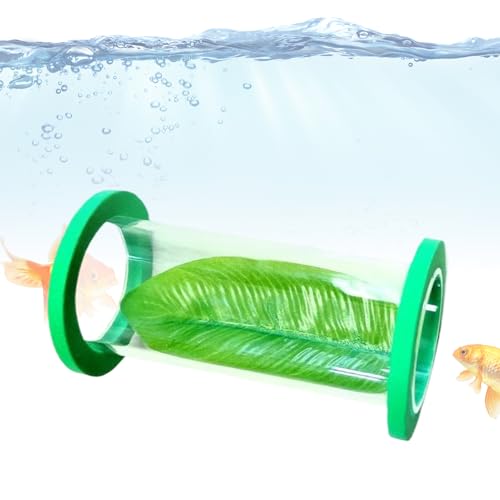 Betta Tunnel Sleeping Tube, Floating Acrylic Aquarium Tunnel mit Leaf, 25,9 x 14 x 15,5 cm (10,3 x 5,5 x 6,7 Zoll), niedlicher Shrimp Keller, Versteck, Spot Dekoration, Fischtank, Anreicherung von Générique