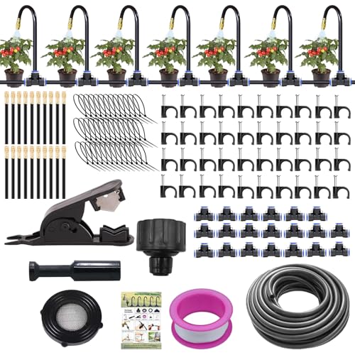 Bewässerungssystem – Bewässerungssystem für den Garten | Automatisches Bewässerungsset | 360-Grad-Bewässerungssystem für Rasen, Gewächshaus, Terrasse, Außenbereich von Générique