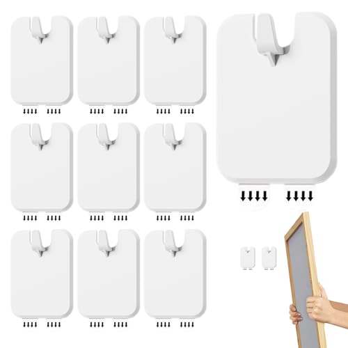 Bilderrahmen-Aufhänger, Wandgemälde, Haken, 5,6 x 6,5 cm, selbstklebende Hardware-Halterungen, 10 Stück, Aufhänge-Lösung für Fotodekoration in Wohnungen, Schlafzimmern, Schulen, Zimmern Bilderrahmen-Aufhänger, Wandgemälde, Haken, 5,6 x 6,5 cm, selbstklebende Hardware-Halterungen, 10 Stück, Aufhänge-Lösung für Fotodekoration in Wohnungen, Schlafzimmern, Schulen, Zimmern von Générique