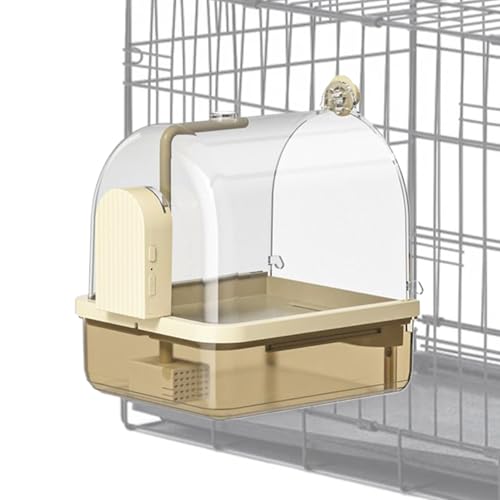 Bird Bath Tub Vogelkäfig – Bath Tub Box – Automatischer Vogelkäfig mit Sitzstange – 2 Modi Aviary Breeding Show Travel Cage Zubehör für Parrots Budgies Kanarische von Générique