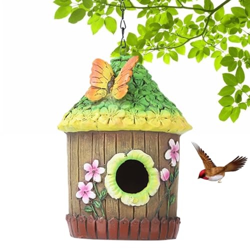 Birgus für den Außenbereich – Dekoratives Vogelhaus | Vogelhaus | Nistkasten für Vögel | schöne kleine Nistkästen | Dekoratives Harz Garten Yard Baum Birgins für Faun Birgus für den Außenbereich – Dekoratives Vogelhaus | Vogelhaus | Nistkasten für Vögel | schöne kleine Nistkästen | Dekoratives Harz Garten Yard Baum Birgins für Faun von Générique