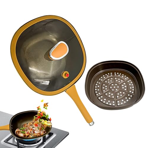 Bratpfanne | Pfannen und Schmorpfannen mit Deckel – ergonomischer Griff 30 cm – für Herd, Backofen, Innen- und Außenbereich, Haus Camping Bratpfanne | Pfannen und Schmorpfannen mit Deckel – ergonomischer Griff 30 cm – für Herd, Backofen, Innen- und Außenbereich, Haus Camping von Générique