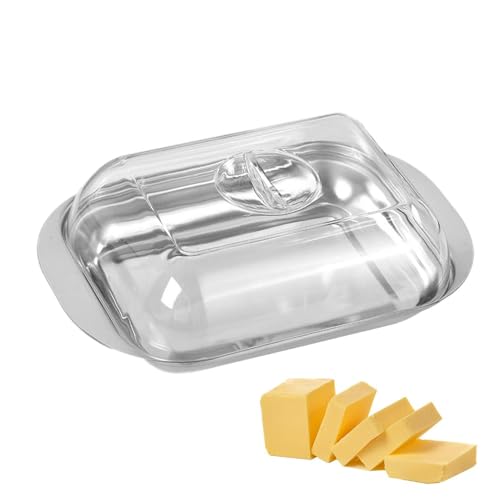 Butterschale mit Deckel - Butterbehälter ohne Verrutschen, luftdichter Butterwächter | Theken-Buttertablett, Küchenbutterhalter für die Westküste, Ostküstenblöcke von Générique