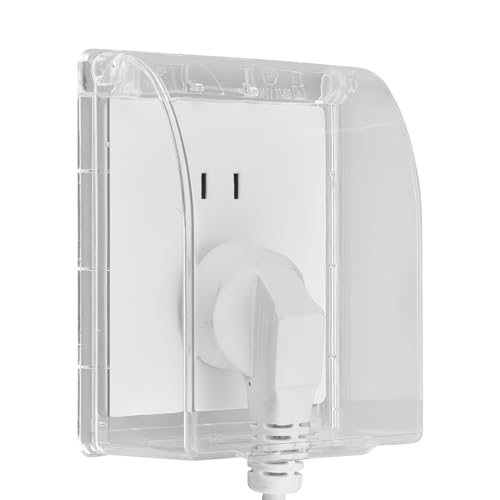 CLEAR AUSGANGSSPLASS ABDECKUNG - Wetterfester elektrischer Auslassschutz für den Außenbereich, transparente Abdeckung | UV-beständiges Design von Générique