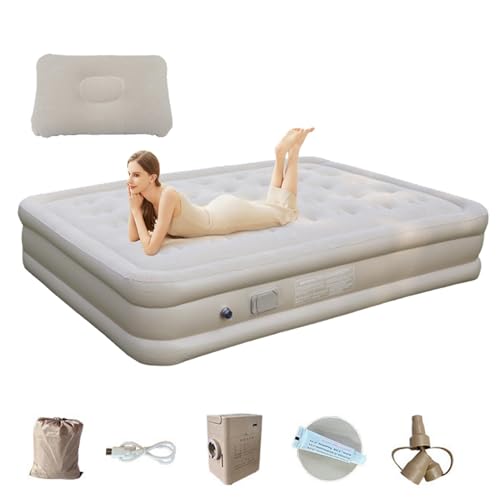 Camp Sleeping Pad, Campingmatratze aufblasbar | Camping Mattress mit Doppelbett, verdickt in Pfeil, Schlafpad mit integrierter Pumpe, Luftmatte für Zelt und Außenbereich Camp Sleeping Pad, Campingmatratze aufblasbar | Camping Mattress mit Doppelbett, verdickt in Pfeil, Schlafpad mit integrierter Pumpe, Luftmatte für Zelt und Außenbereich von Générique