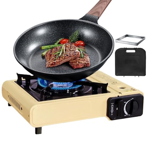 Camping Gaskocher | Gaskocher mit Gasschlauch | Propangaskocher für Camping, Manometer, Gasstandsanzeige und Schlauchbruchschutz, Topfhalterungen Camping Gaskocher | Gaskocher mit Gasschlauch | Propangaskocher für Camping, Manometer, Gasstandsanzeige und Schlauchbruchschutz, Topfhalterungen von Générique