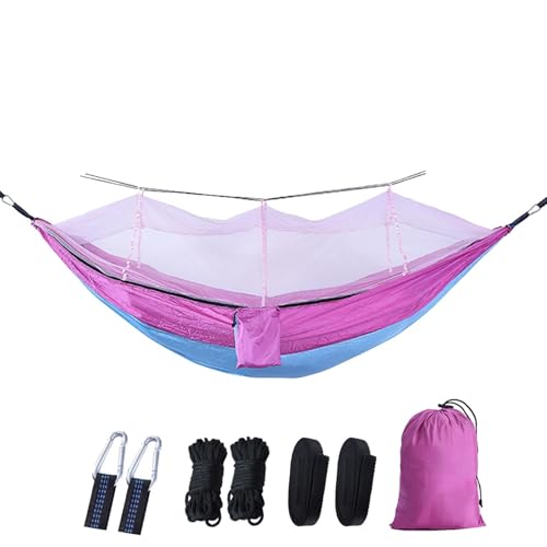 Camping-Hängematte mit Fliegennetz, Hängematte mit Fliegennetz, leichte tragbare Hängematte, Campingausrüstung, atmungsaktiv und einfach zu installieren, robustes tragbares Hängemattenbett für den von Générique