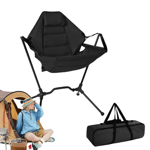 Camping-Hängemattenschaukel – Outdoor Rocker mit hohem Rücken verstellbar, leichter faltbarer Loungestuhl, ergonomischer Liegestuhl | Tragbarer Hängemattenstuhl Schaukelstuhl Klappsitz für Ja von Générique