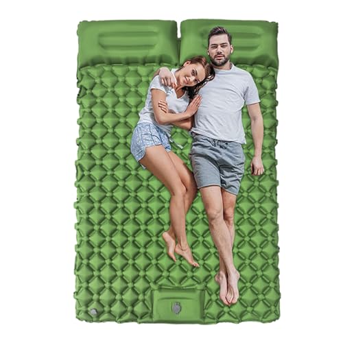 Camping Sleeping Pad – Camping | Luftschlafmatte | Aufblasbare Schlafmatte mit Kissen | Integrierte Fußpumpe für das Bett | tragbare Wanderausrüstung von Générique