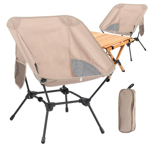Campingstuhl – tragbar, mit Metallrahmen, leichtes kompaktes Design für Wandern und die Verwendung im Freien | schwerer Platz für den , 264 lB, Kapazität für Rasen, Wandern P von Générique