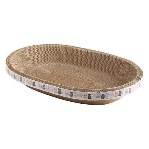 Cat Scratch Board – Kratzbrett für Katzen | Sisal Cat Scratching Pad | Kratzbrett für Katzen aus Pappe in ovaler Form | Möbel für den Innenbereich Catnip Scratch Post Cat Scratch Board – Kratzbrett für Katzen | Sisal Cat Scratching Pad | Kratzbrett für Katzen aus Pappe in ovaler Form | Möbel für den Innenbereich Catnip Scratch Post von Générique