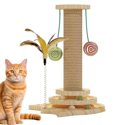 Cat Scratch Post Katzenspielzeug | Large Cat Scratching Post Cat Tree | Interaktives wiederverwendbares Anti-Tilting Kitten Toy | Sisal Cat Scratcher for exercise home promoging exercise kitten Cat Scratch Post Katzenspielzeug | Large Cat Scratching Post Cat Tree | Interaktives wiederverwendbares Anti-Tilting Kitten Toy | Sisal Cat Scratcher for exercise home promoging exercise kitten von Générique