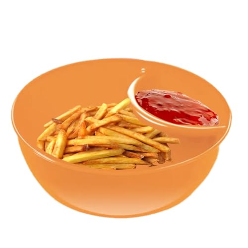 Chip- und Dip-Schalen – stapelbare Servierschalen mit integrierten Fächern für Snacks, Vorspeisen und Saucen, perfekt für Unterhaltung | unterteilter Teller gegen Soggy von Générique