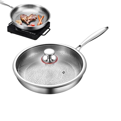 Cooking Pan Titanium – Heavy-Duty Nonstick Skillet, vielseitiges Braten | Full Size Langlebig mit Deckel, perfekt für Home Kitchen Indoor Restaurant Apartment Hotel Camping Dormitory Daily Meal Prepa Cooking Pan Titanium – Heavy-Duty Nonstick Skillet, vielseitiges Braten | Full Size Langlebig mit Deckel, perfekt für Home Kitchen Indoor Restaurant Apartment Hotel Camping Dormitory Daily Meal Prepa von Générique
