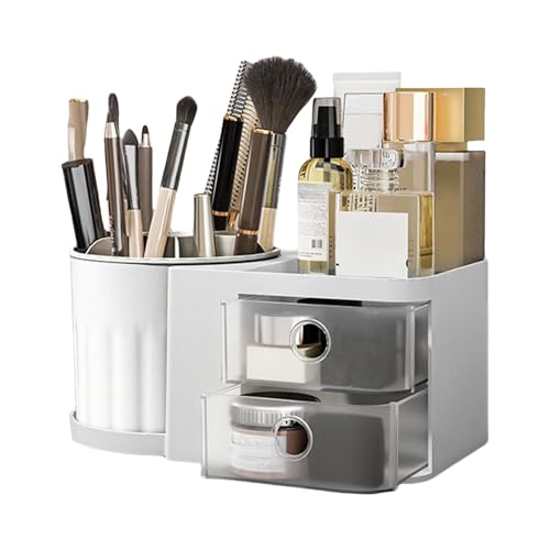 Cosmetics Organizer Box – drehbarer Kosmetik-Organizer | Großer Stifthalter Vitrine mit Schubladen, Büro-Organisation | Aufbewahrungsbox für Pinsel, Lippenstift Cosmetics Organizer Box – drehbarer Kosmetik-Organizer | Großer Stifthalter Vitrine mit Schubladen, Büro-Organisation | Aufbewahrungsbox für Pinsel, Lippenstift von Générique