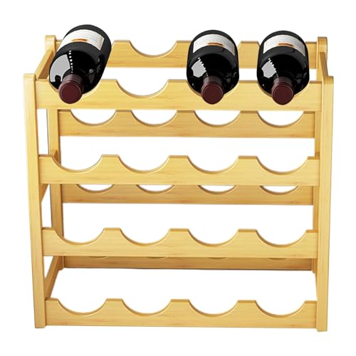 Counter Wine Rack – stapelbares Weinregal 1100 g | Tragbares Weinregal für Innenschrank, Weinständer aus Holz, Weinregal aus Holz, Weinregal mit 20 Flaschen für Schrank, Flaschenhalter bis 4 Niv Counter Wine Rack – stapelbares Weinregal 1100 g | Tragbares Weinregal für Innenschrank, Weinständer aus Holz, Weinregal aus Holz, Weinregal mit 20 Flaschen für Schrank, Flaschenhalter bis 4 Niv von Générique