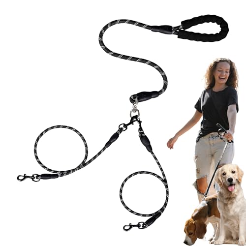 Doppelkabel für zwei Hunde | Verstellbare Clips für zwei Hunde – Elastisches separates für Reisen, Zubehör für Haustiere, Reisen, Outdoor Doppelkabel für zwei Hunde | Verstellbare Clips für zwei Hunde – Elastisches separates für Reisen, Zubehör für Haustiere, Reisen, Outdoor von Générique