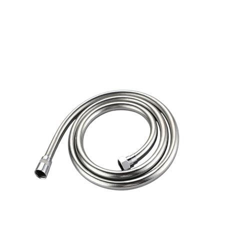 Duschschlauch für Badezimmer, Grau, GI/2, Handbrause, PVC, freie Luftleitung, Hochspannungsleitung, flexibel (Silber 2 m) von Générique