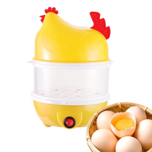 Eierkocher | Dampfgarer mit doppelter Etage für Mahlzeiten | große Größe in Hühnerform Küche Frühstück Mittagessen Abendessen Erwachsene Schule Büro Eierkocher | Dampfgarer mit doppelter Etage für Mahlzeiten | große Größe in Hühnerform Küche Frühstück Mittagessen Abendessen Erwachsene Schule Büro von Générique