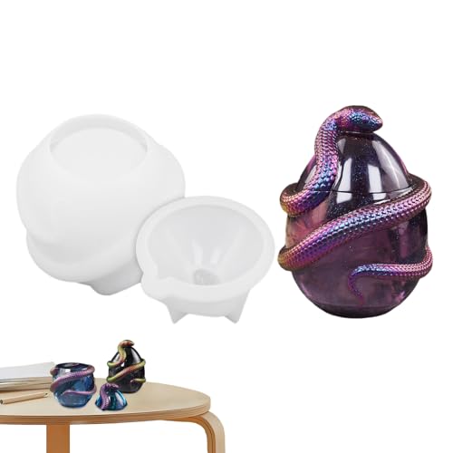 Eiförmige Silikonglasform - Restharzform, Silikon-Form- Schlangeneier-Box | Zement-Kasten-Form Gips Gießform S-Form von Générique
