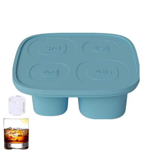 Eisschale für Tasse, Eisformbecher | Eisstrays mit einfacher Freigabe – hohle Form mit 4 Mulden mit Deckel, Behälter für die Tasse 30 - 40 oz, Küchengerät für Camping zu Hause von Générique