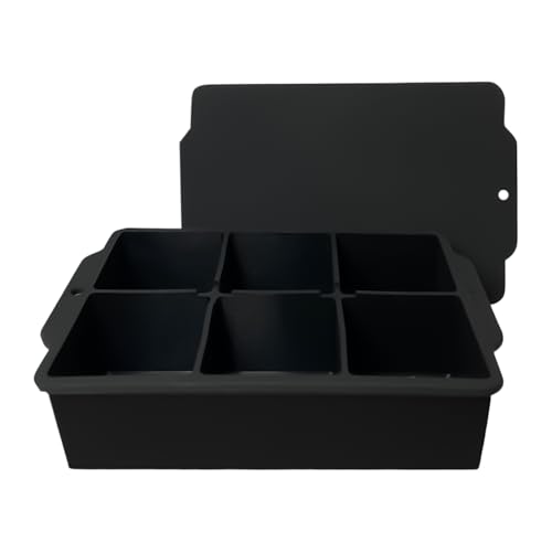 Eiswürfelform – Eiswürfelform mit Deckel | 6 Eiswürfelformen aus Silikon mit Deckel | Werkzeug zum einfachen Kühlen von Whiskysaft Eiswürfelform – Eiswürfelform mit Deckel | 6 Eiswürfelformen aus Silikon mit Deckel | Werkzeug zum einfachen Kühlen von Whiskysaft von Générique