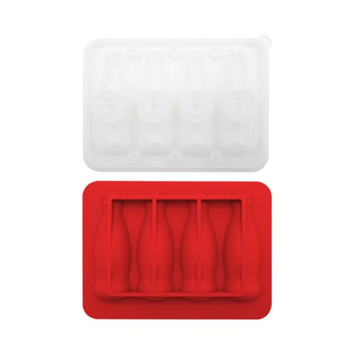 Eiswürfelformen | Form in Flaschenform mit Deckel, Eiswürfelform mit einfacher Entnahme und 4 Gittern | für Sommerabend, Familientreffen, Bar, Whiskey Getränk von Générique