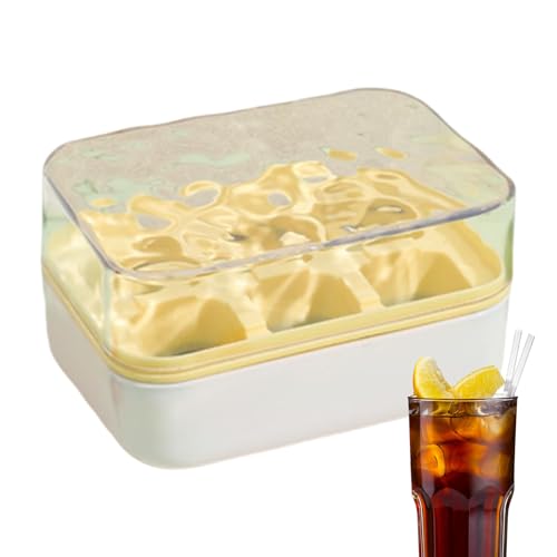 Eiswürfelformen für Cocktails | Eiswürfelform mit Deckel – Gefrierbox mit leicht lösbarem Gefrierfach, 6 Fächer für die Zubereitung von Getränken zu Hause, Küche und Trinkwasser von Générique