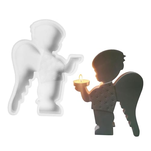 Engel-Silikonformen für Epoxidharz, Engel-Silikonform für Kerzen - Angel Holds Kerzenhalter Design Kerzenständer Silikonform Kerzenhalter Silikonform Kerzenhalter Kerzenhalter Kerzenhalter für Zentrum von Générique