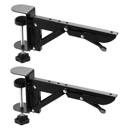 Erweiterungshalterungen für den Schreibtisch – Handauflage für Desktop-Computer | Erweiterungshalterung für Computertisch | faltbare Handauflage | Tastaturhalterung aus Metall inkl von Générique