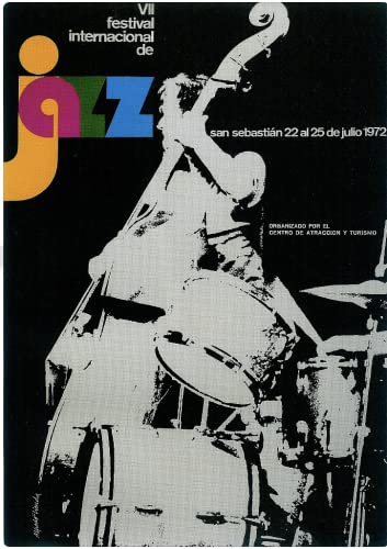 FESTIVAL JAZZ SAN SEBASTIAN 1972 Poster Reproduktion – Format 50 x 70 cm auf Luxuspapier 300 g. Hohe Qualität. Alle Formate möglich. von Générique