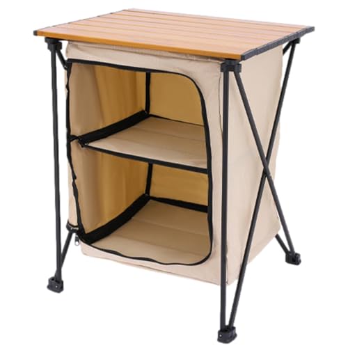 Faltbarer Schrank für den Außenbereich – kompakter Camping-Organizer mit Regalen | Tragbarer Grilltisch für Picknick und Partys, ideal für den Außenbereich von Générique