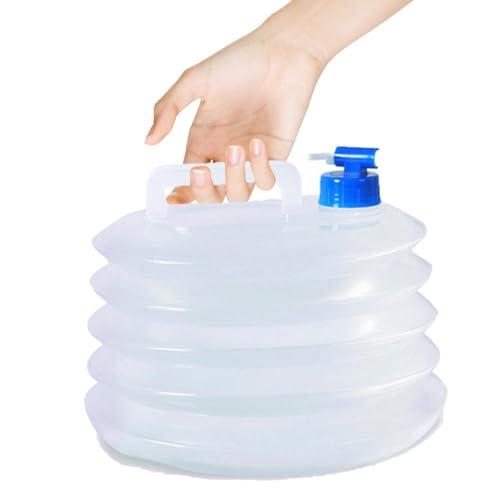 Faltbarer Wasserbehälter – tragbare Aufbewahrungstasche in aller Sicherheit | BPA-freier Würfel faltbar mit Wasserhahn, leichter Trinkbehälter für Camping, Wandern im Freien von Générique