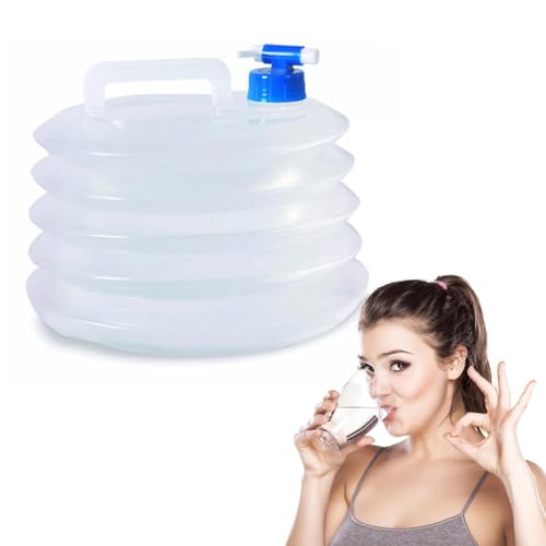Faltbarer Wassertank – tragbarer Behälter, tragbare Karaffe | weicher Behälter mit großer Kapazität, kompakt, leicht, zusammenklappbares Gerät mit Ausgießer für Ausflüge, von Générique