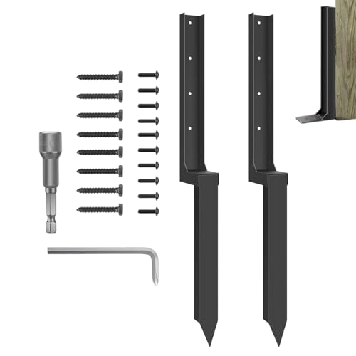 Fence Repair Post – Sturdy Metal Spike Support, Ground for Leaning Fences | Heavy-Duty Post Replacement Spike, Thickened Metal Fence Fixing Tool, Easy-to-Use Ground Support for Fence Repair Fence Repair Post – Sturdy Metal Spike Support, Ground for Leaning Fences | Heavy-Duty Post Replacement Spike, Thickened Metal Fence Fixing Tool, Easy-to-Use Ground Support for Fence Repair von Générique