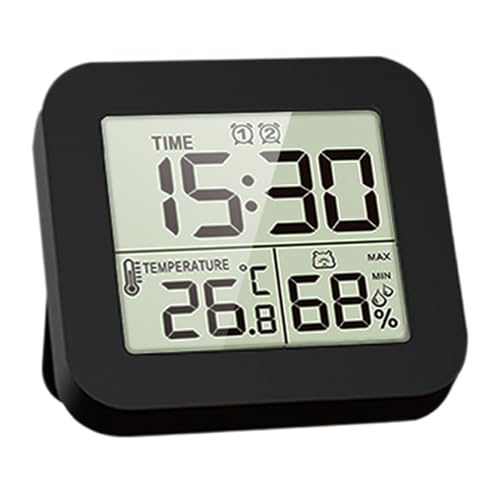 Feuchtigkeitstemperatur-Monitor – Digital-Hygrometer-Uhr, Raumthermometer, LCD-Anzeige mit Sensor, hohe Genauigkeit von Générique