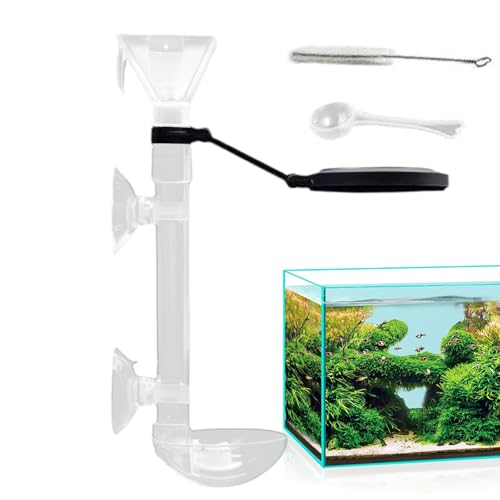 Fischfisch-Ordner – Teleskoprohr, 30,5 cm (12 Zoll), transparenter Spender für die Fütterung von Garnelenschildkröten im Urlaub | Home Pond Aquarium Automat von Générique