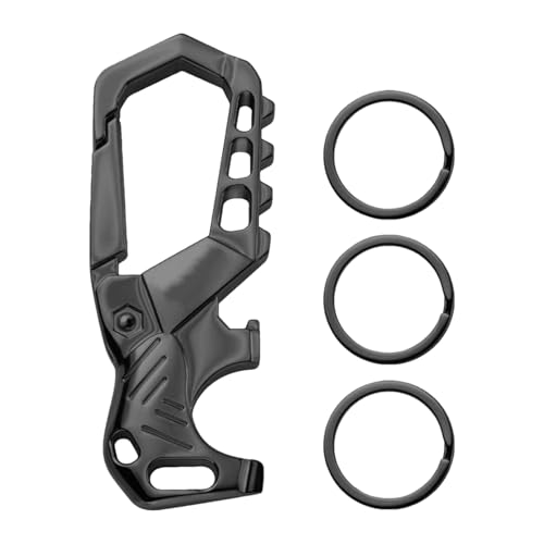 Flaschenöffner für Schlüsselkette, Flaschenöffner, tragbare Hischaines, kompakter Überlebens-Gadget-Schraubendreher mit 3 Ringen für Barkeeper-Männer Flaschenöffner für Schlüsselkette, Flaschenöffner, tragbare Hischaines, kompakter Überlebens-Gadget-Schraubendreher mit 3 Ringen für Barkeeper-Männer von Générique