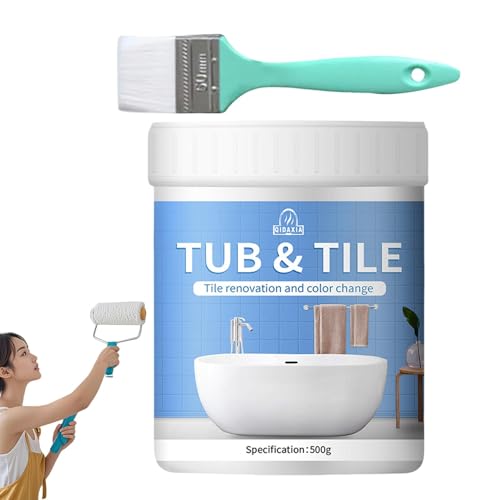 Fliesenfarbe Set Badewannenfarbe Badewanne Farbe auf Wasser basiert | Schnell Badezimmer Abdeckung Set Finanzierungsset Badewanne Spüle Theken von Générique